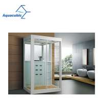 New design popular multi function steam shower room with wooden foot pad(AS-B03H)