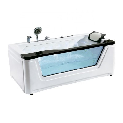 K-8958 Portable acrylic massage tub whirlpool hydro massage bath tub with waterfall