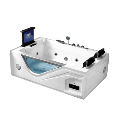 K-8938 Whirlpool Massage Function 2 Person Pure Acrylic Corner Bath Tub Bathtub