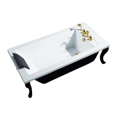 K-8718A New design good prices claw foot regular marble bathtubs ,royal acrylic bathtub with iron feet