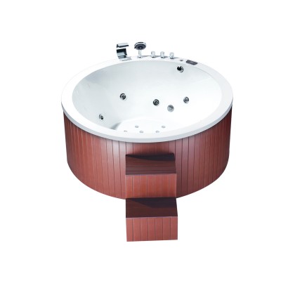 K-8975 Combo Massage Bathtub Round Outdoor Spa Hot Tub Hydrotherapy Pool