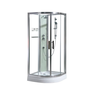 Simple complete shower room, prefab shower cabin with acrylic shower tray K-7401