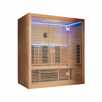 K-7133 2&4 person portable cedar barrel outdoor infrared home steam sauna room shower